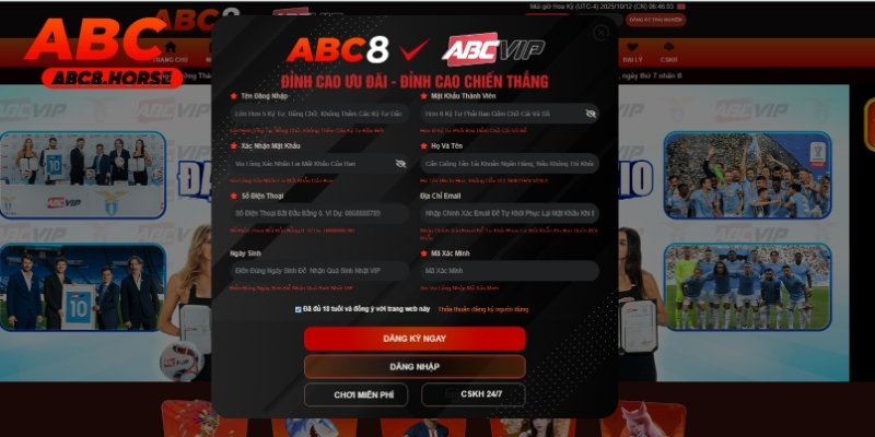 Lợi ích khi đăng ký ABC8 - Nền tảng hot nhất 2025 Hướng dẫn đăng ký ABC8 nhanh trong một nốt nhạc